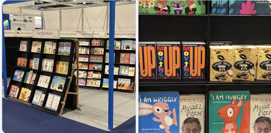 Michael Rosen ππππ NICE η·η· (@michaelrosenyes) on Twitter photo Today I'm going to the #BettShow to sign books and talk with <a href="/cfoleypoetry/">Christian Foley</a> about poetry in schools.
Very, very glad that
<a href="/RovingBookshop/">The Roving Bookshop</a> will be there, with their comprehensive displays of our books, cover-out, as we say!
<a href="/Bett_show/">Bett Global</a> Today I'm going to the #BettShow to sign books and talk with <a href="/cfoleypoetry/">Christian Foley</a> about poetry in schools.
Very, very glad that
<a href="/RovingBookshop/">The Roving Bookshop</a> will be there, with their comprehensive displays of our books, cover-out, as we say!
<a href="/Bett_show/">Bett Global</a>