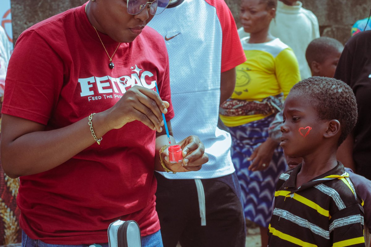 fetpac_ng's tweet photo. Love? Love is the greatest emotion and it’s what binds us together. Charity is love in motion. Whether it’s a face paint, a hug, or a helping hand, so let’s keep giving back to make the world a kinder place.
#Fetpac6 #FetpacRecap #Fetpac2024 https://t.co/aeRMhCtahD