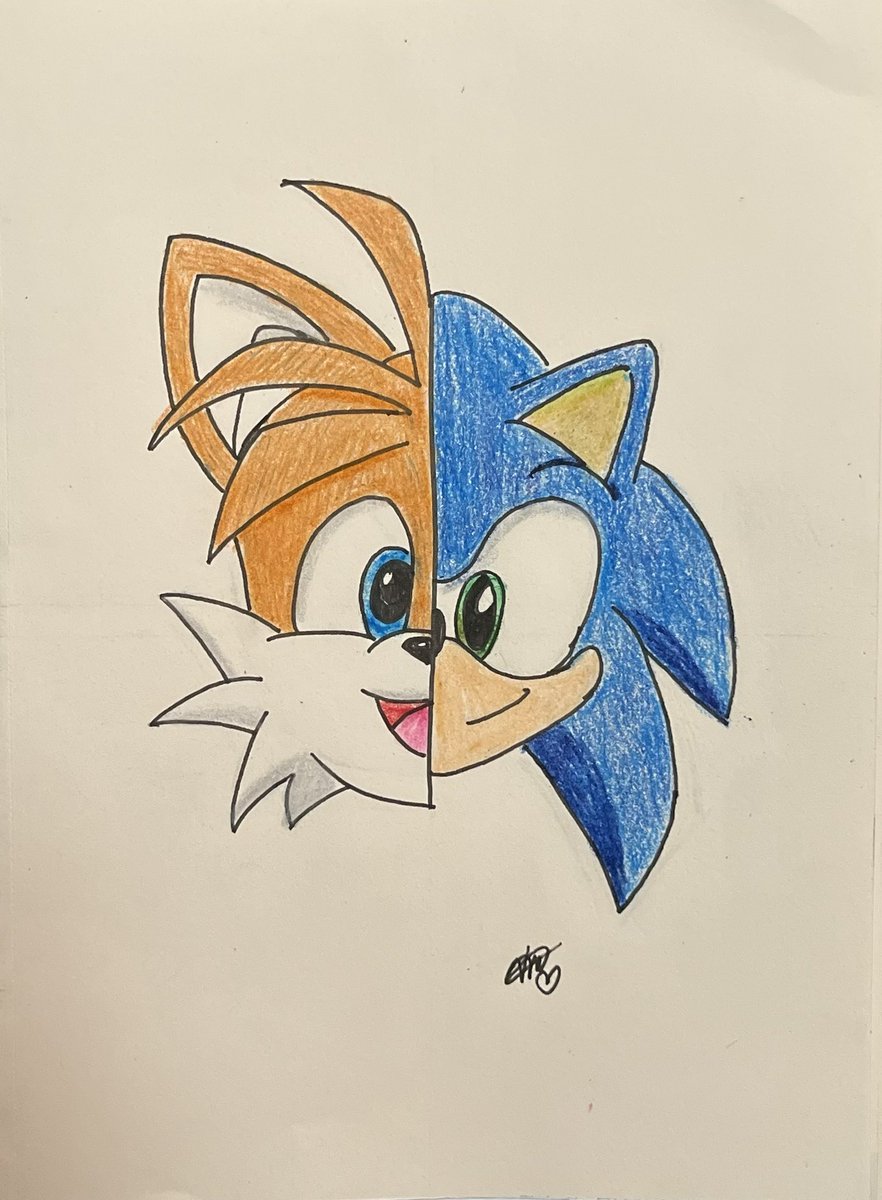 BeautifiedArt's tweet photo. Sonic &amp; Tails #NewPost #fyp #SonicTheHedgehog #TailsTheFox #AnimeArt #Nintendo #sega #sketchbookideas https://t.co/Ga5L4rwxHG
