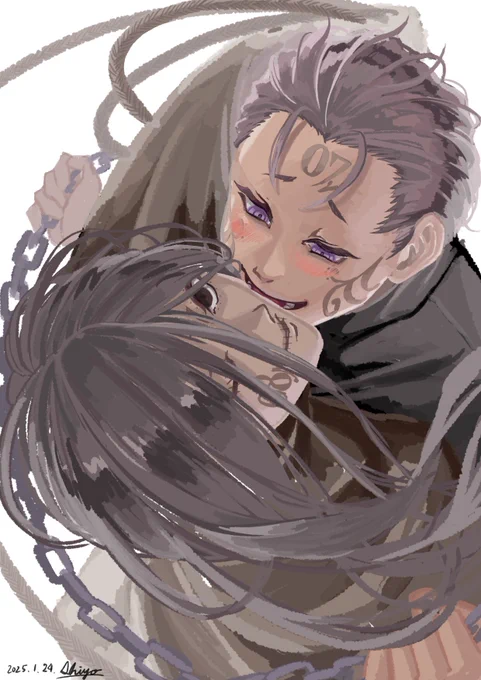 自創作に登場する、BLというにはあまりに禍々しい二人ことューコンビです。すこってください。#冬の創作クラスタフォロー祭 繋がりたいタグなんて五億年ぶり!いいねRTお迎えに上がります 