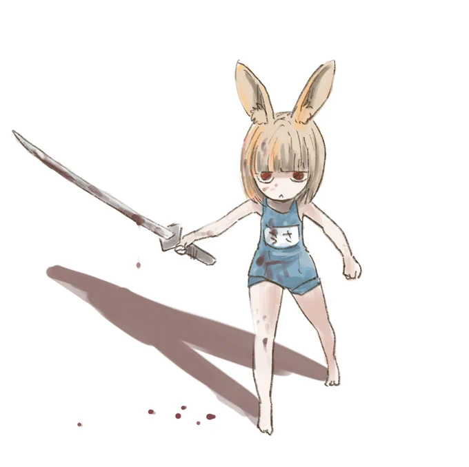 うさぎはおこっている 
