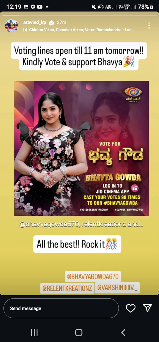 brutal_but_true's tweet photo. My fav #BBK contestant Arvind KP ever now supporting my #BBK11 FAV contestant BHAVYA ...
BTW same PR Handles them both....
Still I lyk it 🤫
Vote for bhavya guys
#BHAVYA
#ARVINDKP https://t.co/HVoRKWPITa
