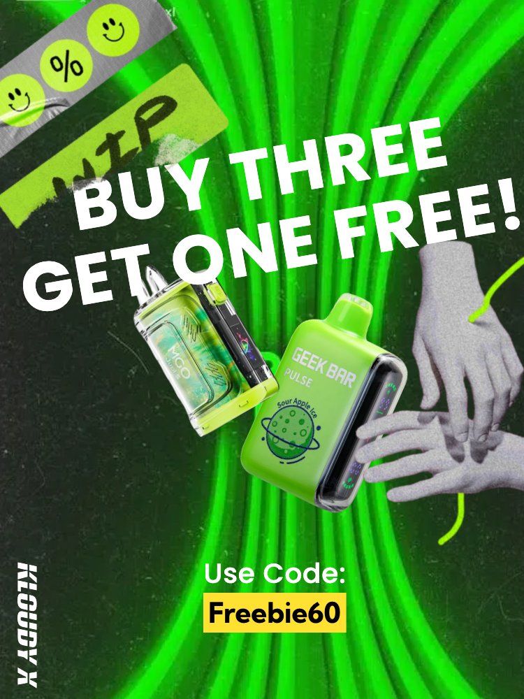 kloudy_x's tweet photo. Get One FREE TODAY💚
#kloudyx #kloudyxvape #vapestore #vapelife #vaping https://t.co/wibb8fjPJh