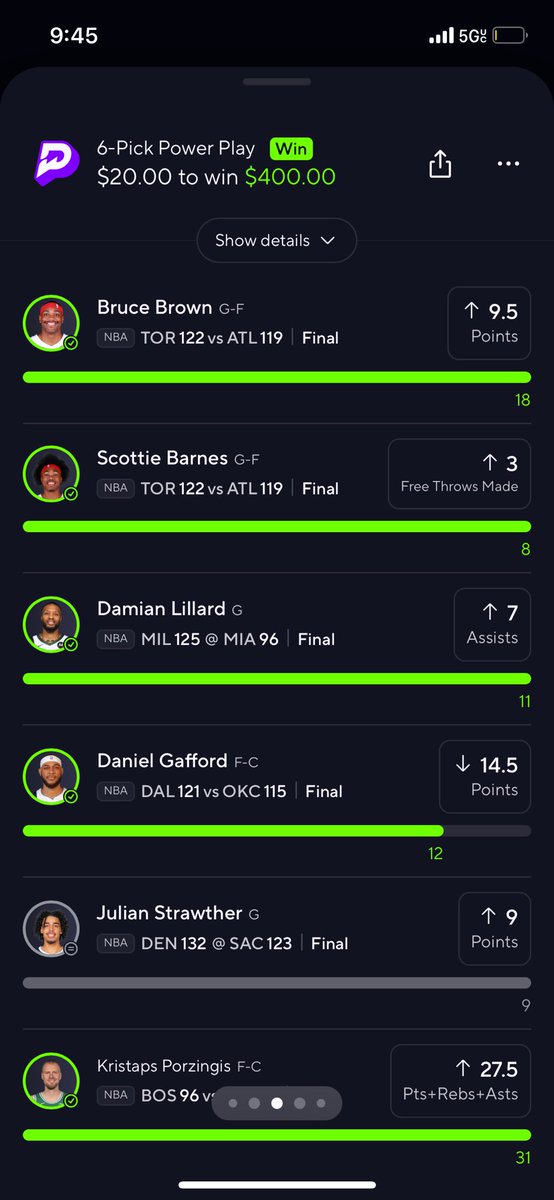 snkr_oscar's tweet photo. Nice little 6 man push on to the next ✅✅✅
#gamble #GamblingTwitter #GamblingCommunity #PrizePicks 
#prizepickswinning #prizepicknba https://t.co/dZLHGqmZMM
