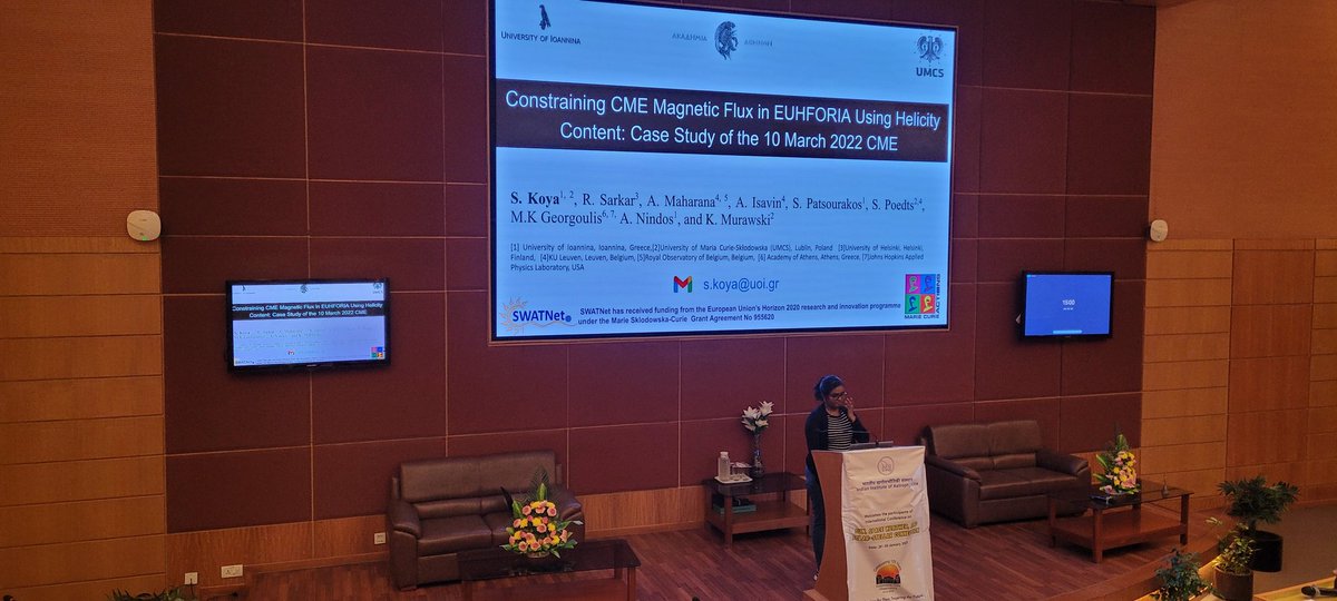 HSPF2017's tweet image. Shifana Koya delivered an excellent presentation on her PhD research on the Sun, Space Weather, and Solar-Stellar Connections at the Bengaluru, India meeting, held from January 20–24, 2025.

@_Anastasiya_B @EmiliaKilpua @SWATNetProject @KoyaShifana