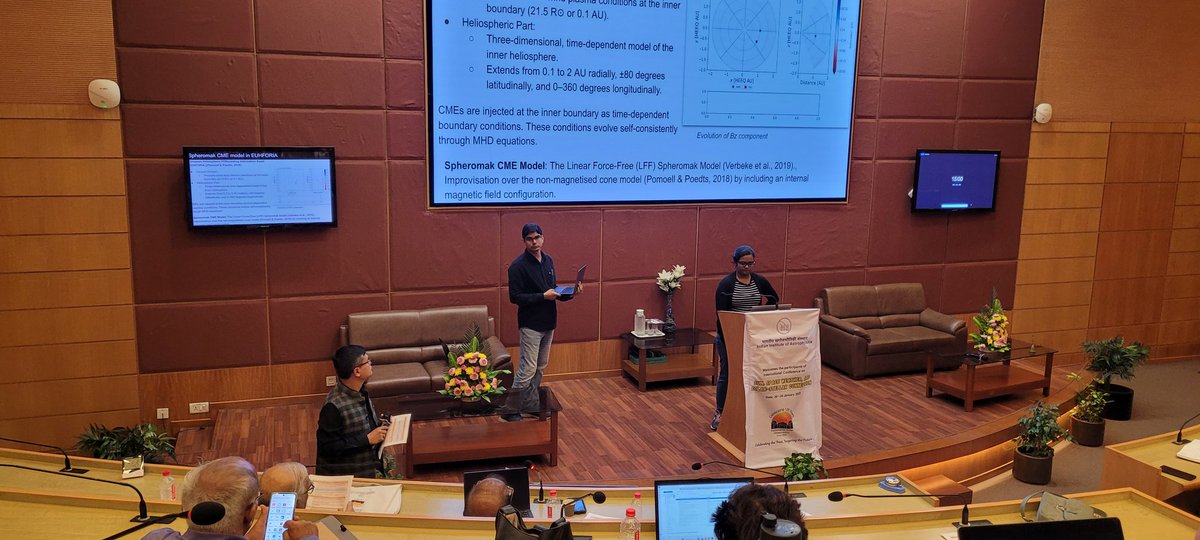 HSPF2017's tweet image. Shifana Koya delivered an excellent presentation on her PhD research on the Sun, Space Weather, and Solar-Stellar Connections at the Bengaluru, India meeting, held from January 20–24, 2025.

@_Anastasiya_B @EmiliaKilpua @SWATNetProject @KoyaShifana