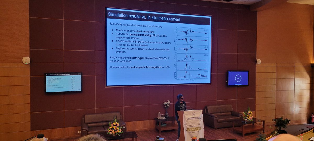 HSPF2017's tweet image. Shifana Koya delivered an excellent presentation on her PhD research on the Sun, Space Weather, and Solar-Stellar Connections at the Bengaluru, India meeting, held from January 20–24, 2025.

@_Anastasiya_B @EmiliaKilpua @SWATNetProject @KoyaShifana