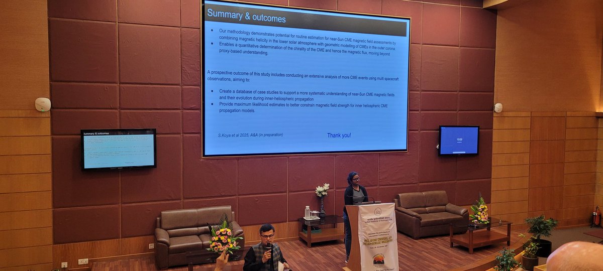 HSPF (@hspf2017) on Twitter photo Shifana Koya delivered an excellent presentation on her PhD research on the Sun, Space Weather, and Solar-Stellar Connections at the Bengaluru, India meeting, held from January 20–24, 2025.
<a href="/_Anastasiya_B/">Anastasiya VaBo</a> <a href="/EmiliaKilpua/">Emilia Kilpua</a> <a href="/SWATNetProject/">SWATNet - Space Weather Awarness Training Network</a> <a href="/KoyaShifana/">Shifana Koya</a> Shifana Koya delivered an excellent presentation on her PhD research on the Sun, Space Weather, and Solar-Stellar Connections at the Bengaluru, India meeting, held from January 20–24, 2025.
<a href="/_Anastasiya_B/">Anastasiya VaBo</a> <a href="/EmiliaKilpua/">Emilia Kilpua</a> <a href="/SWATNetProject/">SWATNet - Space Weather Awarness Training Network</a> <a href="/KoyaShifana/">Shifana Koya</a>