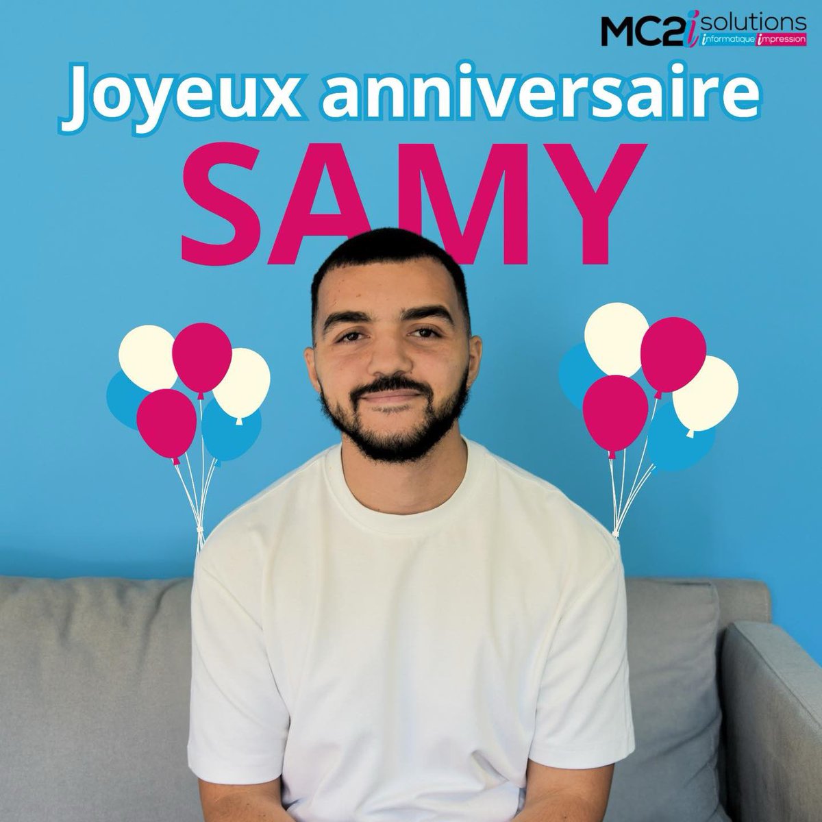mc2i_solutions's tweet image. [Anniversaire] 🎂 

Samy, MC2I te souhaite un joyeux anniversaire 🎁 🎂.

#anniversaire #MC2ISolutions #TeamMC2I #Numérique #Informatique #Impression #AndrézieuxBouthéon