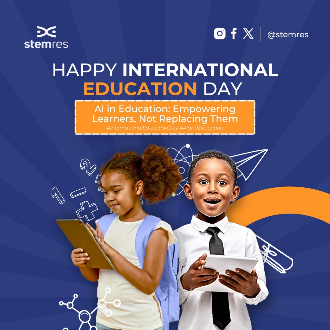 Stemres_'s tweet photo. AI is changing the face of education and the future is not about AI replacing teachers, but about teachers leveraging AI to empower human potential.

What are your thoughts? 🤔

 #AIinEducation #InternationalEducationDay https://t.co/gV5umNuxaQ
