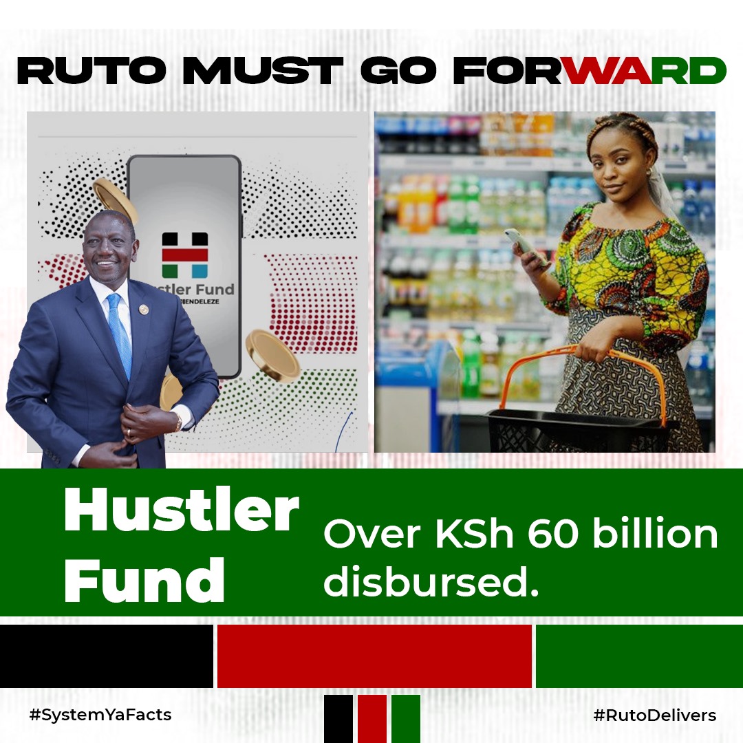 ToriaVicky2's tweet photo. Through the Hustler Fund, over KSh 60 billion has been disbursed to support various initiatives.
#RutoMustGoForward
Progress You Can See 
Kazi Inaonekana https://t.co/QPE0GamYII