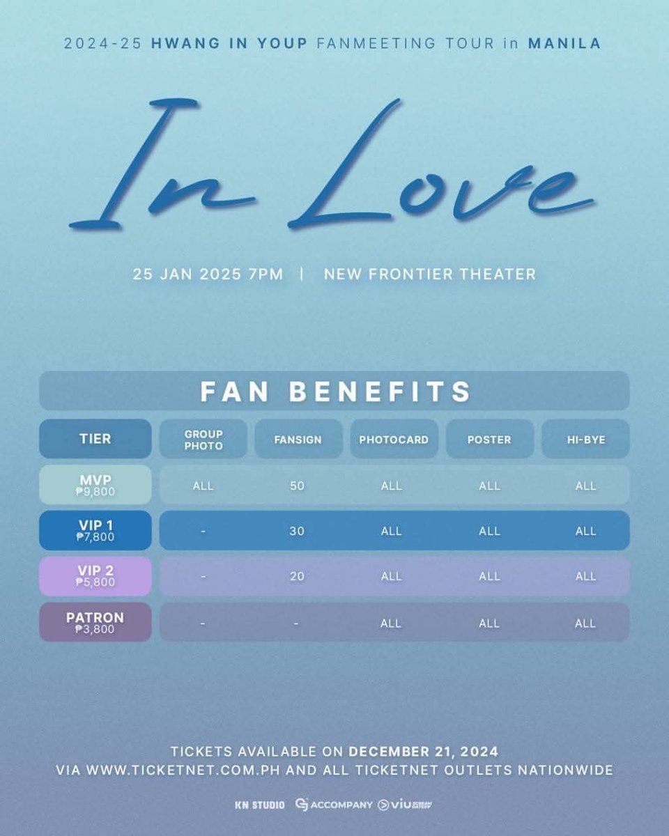 South Korean actor Hwang In-youp is coming to Manila tomorrow, January 25  for his “In Love” fan meeting tour.

In-youp is known for starring in dramas such as “True Beauty,” “The Sound of Magic” and “Family By Choice.” 
For Tickets:  ticketnet.com.ph 🎟️
Courtesy: <a href="/Viu_PH/">Viu Philippines</a>