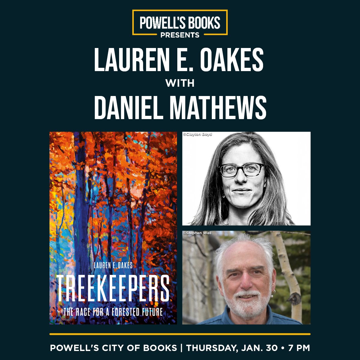 DanMathewsPNW's tweet photo. Are trees the climate solution? This Thursday evening at 7:OO, at Powell's on Burnside, Lauren Oakes will share her  observations and interviews with people working to reforest and afforest the earth. I'll discuss with her, and we will both sign our books. I hope you can come! https://t.co/ogcjEMOz62