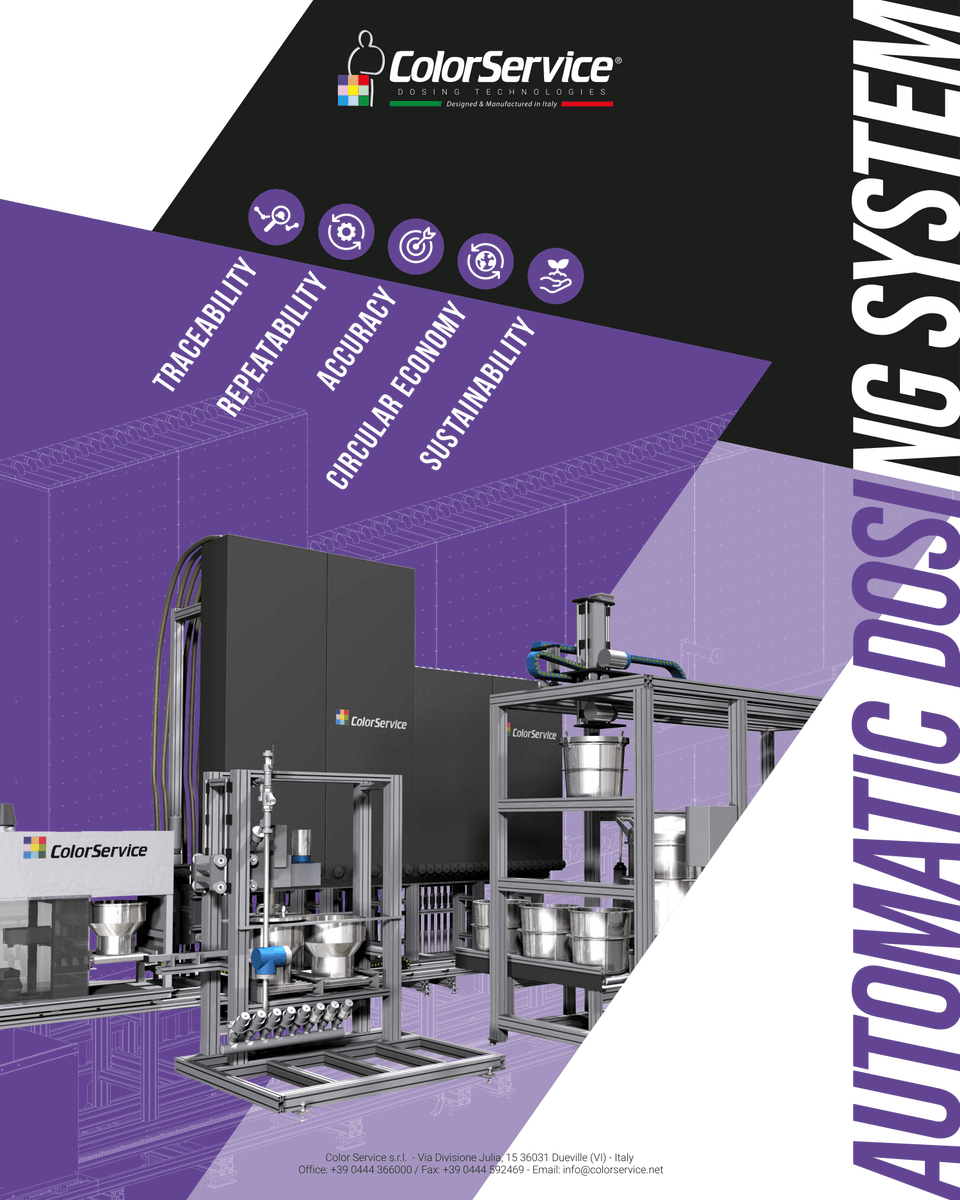 MagazineTextile's tweet photo. Empowering industries worldwide with 35+ years of expertise in automatic dosing systems—Color Service, proudly Made in Italy. 🌍✨

👉 𝐃𝐢𝐬𝐜𝐨𝐯𝐞𝐫 𝐦𝐨𝐫𝐞: https://t.co/WGou8MJcrr

#InnovationInAutomation #MadeInItaly #TextileTechnology #ColorService https://t.co/Hyk34jVWYr