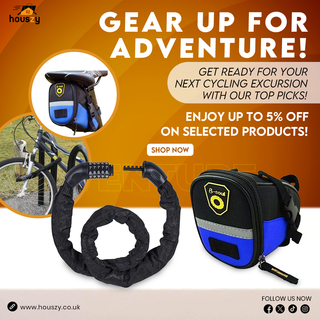 Houszy_'s tweet photo. 🚴‍♂️ Gear up for your next cycling adventure! 
🚴‍♀️ Get up to 5% OFF on top picks for your ride. 
🛒 Store your essentials and keep your bike secure with our 5-digit combination lock! 🔒 
Shop Now - https://t.co/5JbVgncvyD

#CyclingGear #AdventureReady #BikeEssentials" https://t.co/2znyJzZrLn