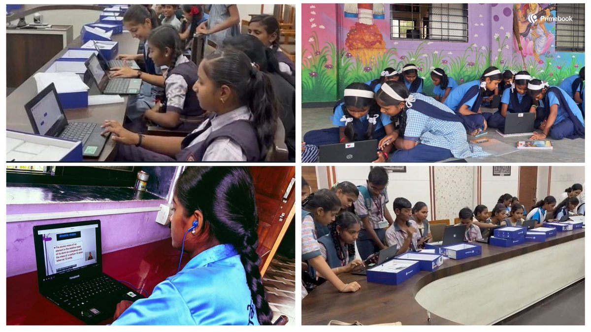 primebookindia's tweet photo. Empowering millions of students with advanced learning technology. Primebook India celebrates #NationalGirlChildDay and #InternationalDayOfEducation with these glimpses of students benefitted from our #LaptopsForLearning, thereby strengthening our resolve towards #EducationForAll https://t.co/7YGRr0ApCU