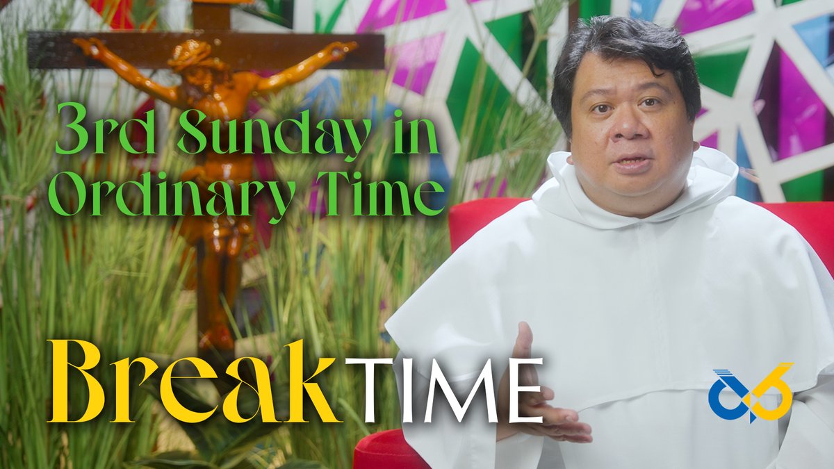 UST1611official's tweet photo. Break Time: Gospel Reflection | January 26, 2025
Third Sunday in Ordinary Time
https://t.co/EoPIkfxQVP
#DominicansPH #USTBreakTime #BreakTime #GospelReflection https://t.co/97xG3iF6Uu