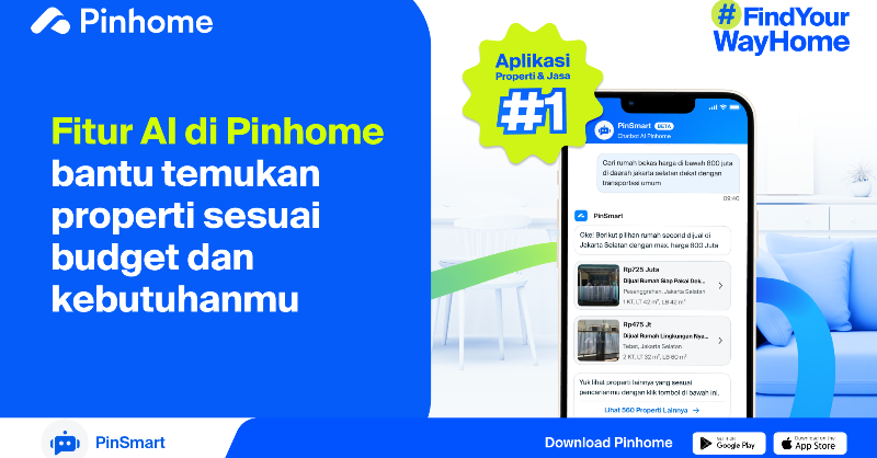 PinhomeIDN's tweet photo. Cari rumah semudah belanja online. Apalagi ada fitur AI yang bisa kamu gunakan untuk temukan rumah impianmu. Yuk mulai langkahmu untuk wujudkan mimpi punya hunian bersama Pinhome! #FindYourWayHome