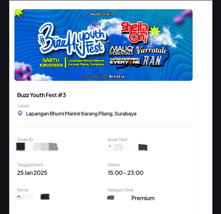 WTS BUZZ YOUTH FEST #3

2 TIKET - PREMIUM

✅️ COD Lagoon
✅️ Tiket Fisik

harga normal banget bisa nego

tag. sheila on 7, so7, byf