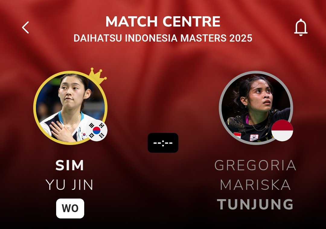 inawsarchive's tweet photo. BREAKING‼️

Gregoria Mariska Tunjung memutuskan untuk WO, Sim Yu Jin (KOR) langsung melaju ke babak semifinal #DIM2025.

Lekas pulih, Queen! 💪🏼 https://t.co/I4mrOICil4