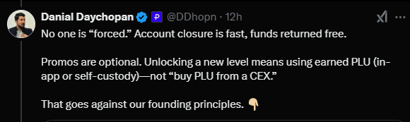 DolfoSchma's tweet photo. @RossPal70007909 @coinbase @plutus @Jasperctay @DDhopn @DDhopn has said many times that buying #PLU from a CEX goes against the core principles of #PLUTUS. #Plutus only works if the crypto token $PLU dies, because Plutus no longer associates with being a crypto project, it is "in-app loyalty points" only! Stop abusing it, Ross! https://t.co/MD7KpzitAg