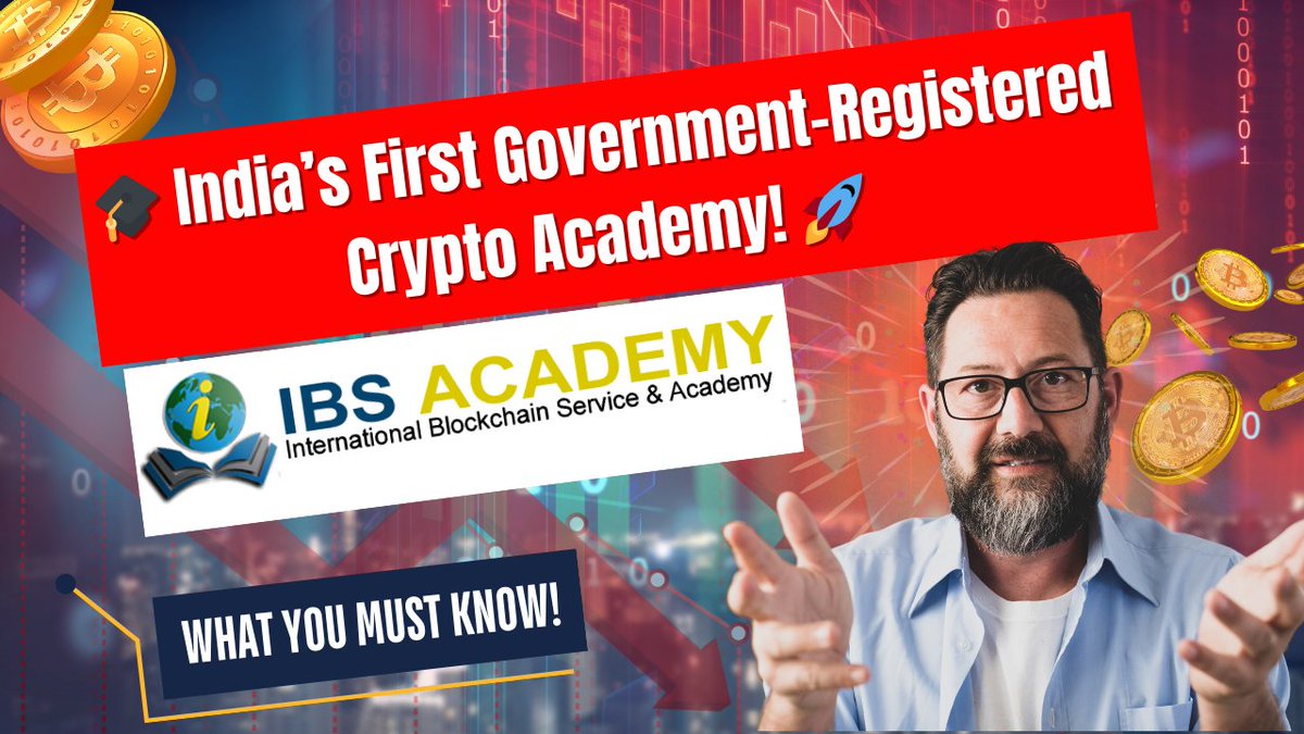 ibst_academy's tweet photo. π IBS Academy β Indiaβs 1st Govt-Registered Crypto Academy!
π Learn Blockchain, Crypto, and Trading.
π Build skills. Lead the Web3 future!
#IBSAcademy #CryptoEducation #BlockchainSkills #Web3 https://t.co/FcEqo8lqIF