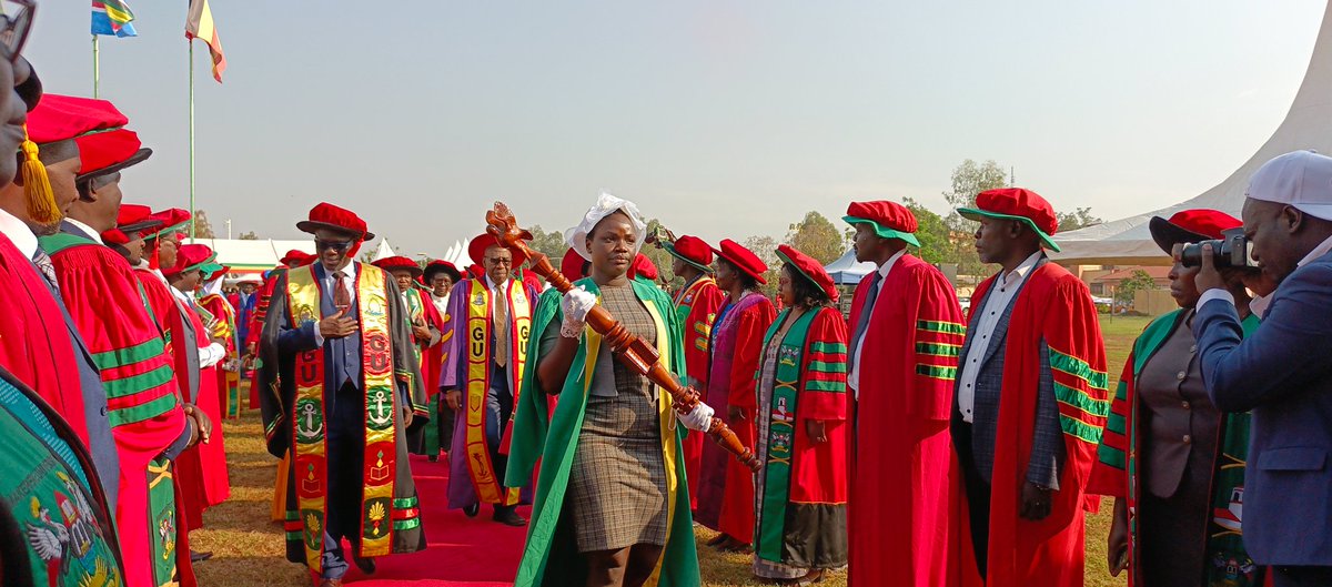 GuluVarsity's tweet photo. The 20th graduation ceremony of Gulu University  has kicked off with over 1,500 students graduating. Congratulations to our graduands @RuhakanaR @JanetMuseveni @KagutaMuseveni @Educ_SportsUg https://t.co/sPAx29Ogl2
