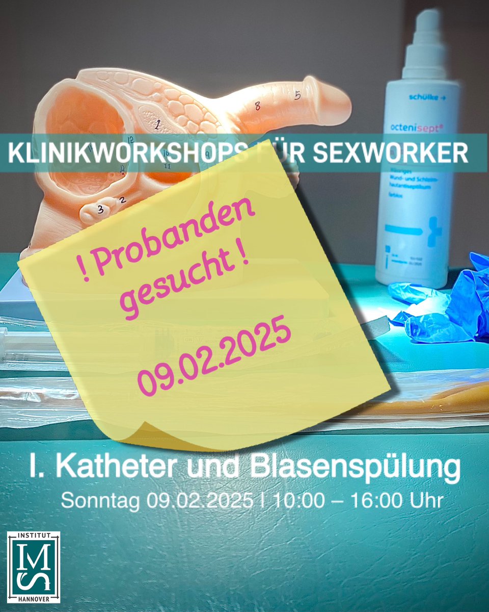 Für den 09.02.2025 suche ich noch klinikerfahrene Probanden.
institutims.de/newsblog/
Kontakt: agneswinterhannover@gmail.com