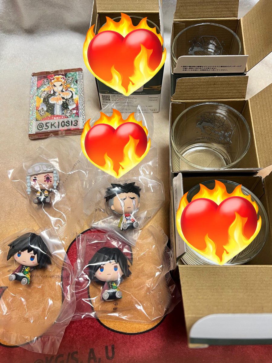 5K10S13's tweet photo. ④鬼滅
一番くじ 繋いだ軌跡
ヒストリーグラス ちょこのっこ
F賞　遊郭編2
E賞　冨岡義勇2、宇髄天元、悲鳴嶼行冥 https://t.co/6EtrTmRYV4