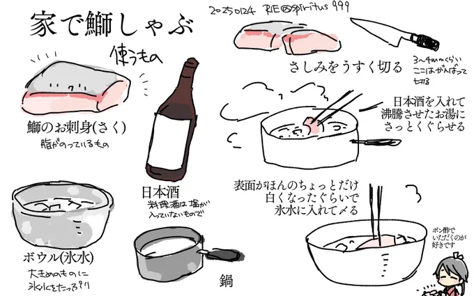スーパーでおいしそうな鰤を見かけるようになったので
お鍋でお野菜と一緒にあったか鰤しゃぶするのもいいですが、冷やし鰤しゃぶもおいしいです 