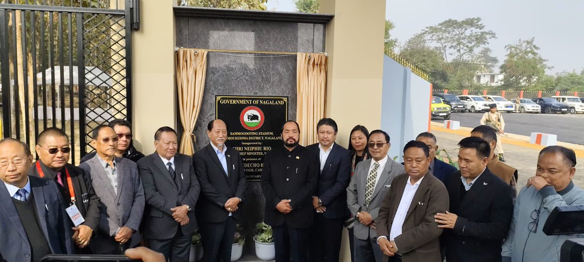 jacob_zhimomi's tweet photo. Joined HCM @CmoNagaland for the inauguration of Sammogooting stadium under Chumukedima district this morning. Congratulations to the citizens of the district! Grateful to you sir.
#constituencyupdates
@MyGovNagaland https://t.co/6UcR3CGd85
