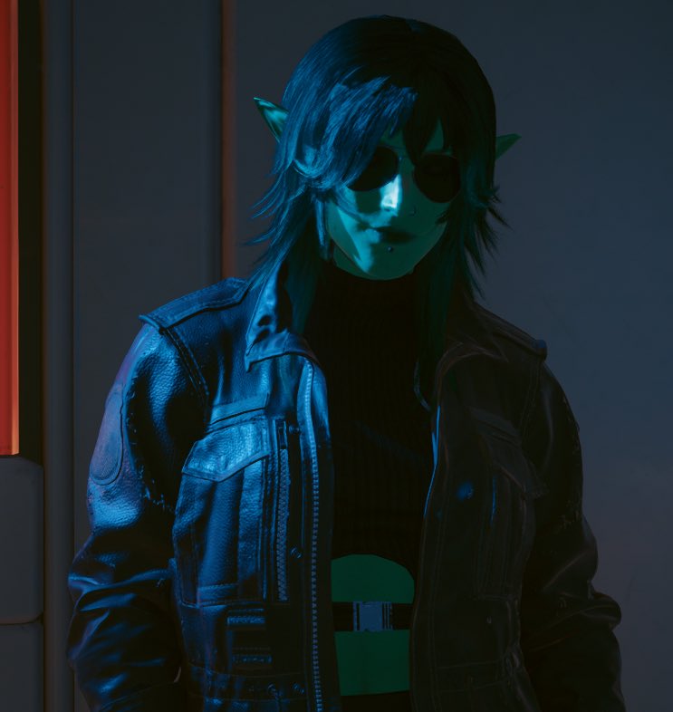 Back4Soup's tweet image. Just hit 300 hours on cyberpunk 2077 so have my most recent V, also known as Fish Wife.