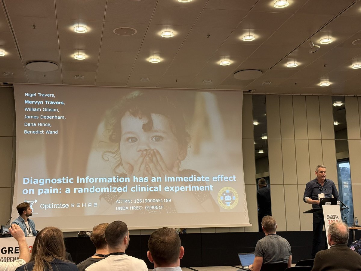 MervTravers's tweet image. Had a great time presenting our research on the effect of diagnostic information on pain in Achilles tendinopathy @sportskongres
Thanks for the images and great questions @tomgoom and @AdamMeakins