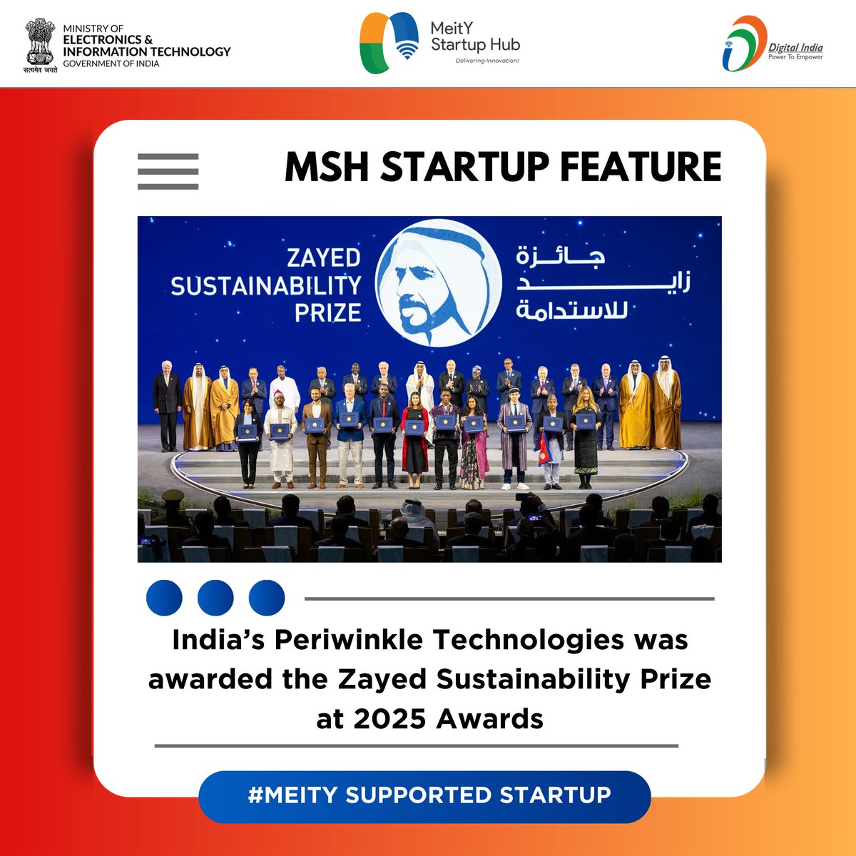 meitystartuphub's tweet image. Congrats to Periwinkle Technologies, a #MeitY #TIDE2.0 startup at C-CAMP, for winning the Zayed Sustainability Prize 2025 in Health! 🎉

Their portable, AI-enabled cervical cancer screening device is transforming women’s health, screening 300K+ women in remote areas. 👏
