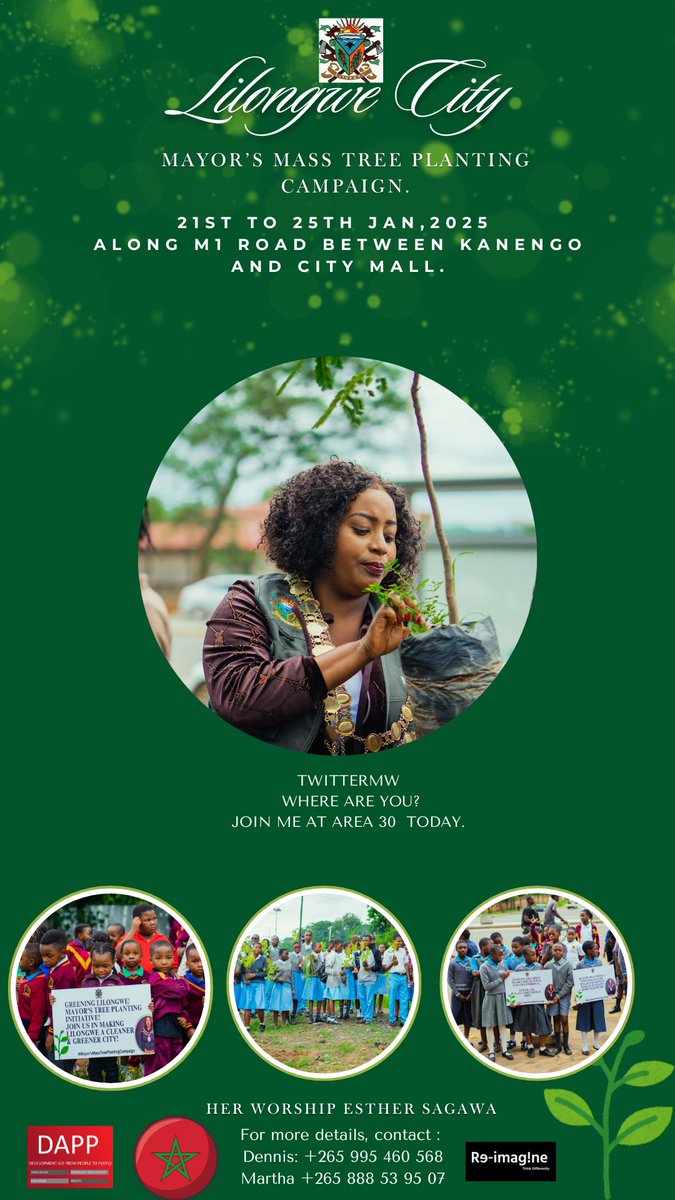 LilongweMayor's tweet photo. Where are you #TwitterMw?
Day 4 and we are at Area 30 with Lilongwe University, Emmanuel University and @NycomMalawi affiliated organizations.
This is what contribution to city development looks like. Showing up and taking part. When will you show up? https://t.co/dfEkKpKnS2