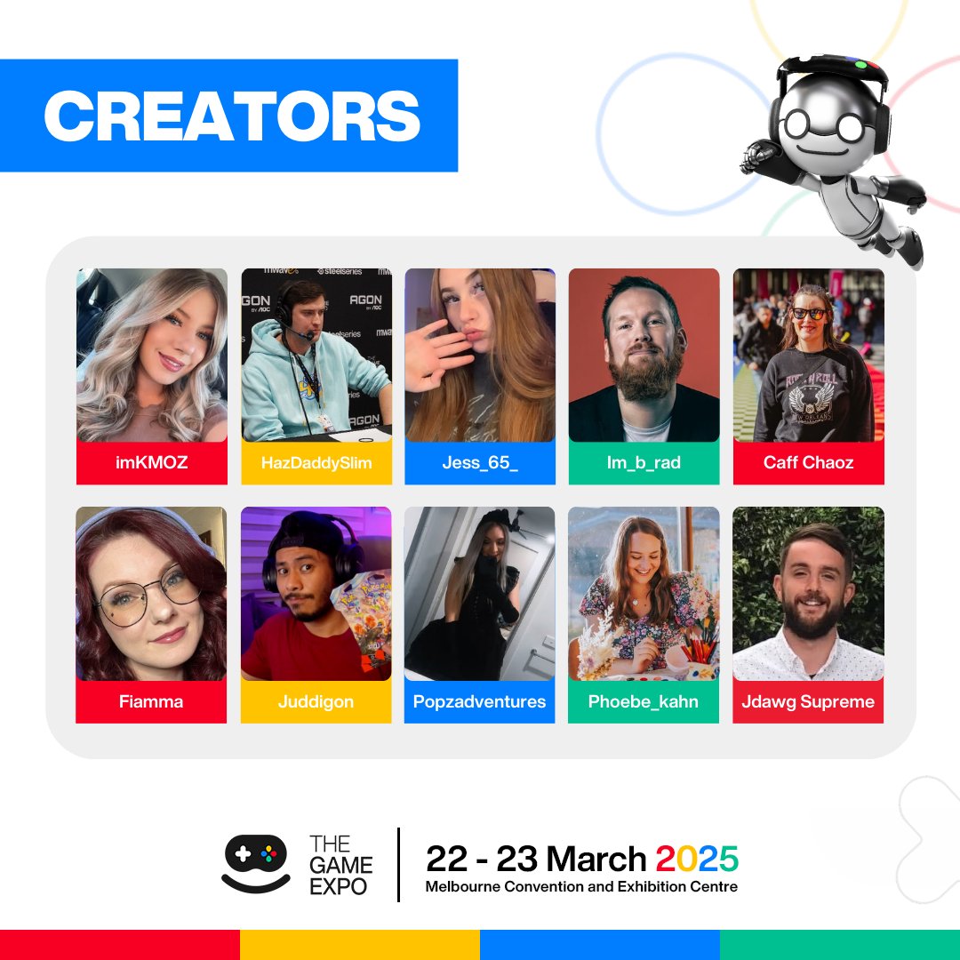 TheGameExpo - TGX (@thegameexpo) on Twitter photo Who is excited to learn of 20 more amazing creators attending #TheGameExpo 2025? ๐คฉ
We certainly are!! ๐
<a href="/imKMOZ/">Kmoz</a> <a href="/HazDaddySlim/">HazDaddySlim</a> <a href="/jess_65_/">Jess</a> <a href="/im_b_rad_ttv/">im_b_rad</a> <a href="/CaffChaoz/">Caffeinated Chaos | Indie Content Creator ๐ฎ</a> <a href="/Fiamma_29/">Fiamma ๐</a> <a href="/juddigon/">Juddigon ๐ PAXAUS</a> <a href="/popzadventures1/">popzadventures</a> <a href="/phoebe_kahn/">Phoebe Kahn</a> Jdawg Supreme Who is excited to learn of 20 more amazing creators attending #TheGameExpo 2025? ๐คฉ
We certainly are!! ๐
<a href="/imKMOZ/">Kmoz</a> <a href="/HazDaddySlim/">HazDaddySlim</a> <a href="/jess_65_/">Jess</a> <a href="/im_b_rad_ttv/">im_b_rad</a> <a href="/CaffChaoz/">Caffeinated Chaos | Indie Content Creator ๐ฎ</a> <a href="/Fiamma_29/">Fiamma ๐</a> <a href="/juddigon/">Juddigon ๐ PAXAUS</a> <a href="/popzadventures1/">popzadventures</a> <a href="/phoebe_kahn/">Phoebe Kahn</a> Jdawg Supreme