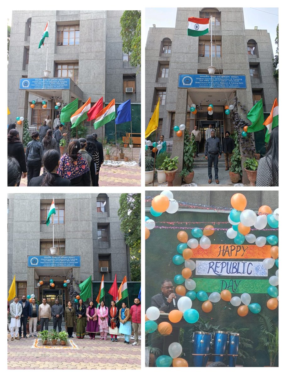 Happy 76th Republic Day! #DIET KKD proudly celebrates this momentous occasion within our premises, commemorating the adoption of India's Constitution.
Flag Hoisting Ceremony
Patriotic Songs and Skits
Inspiring Speeches
#RepublicDay #DIETKarkardooma #IndianConstitution #Patriotism