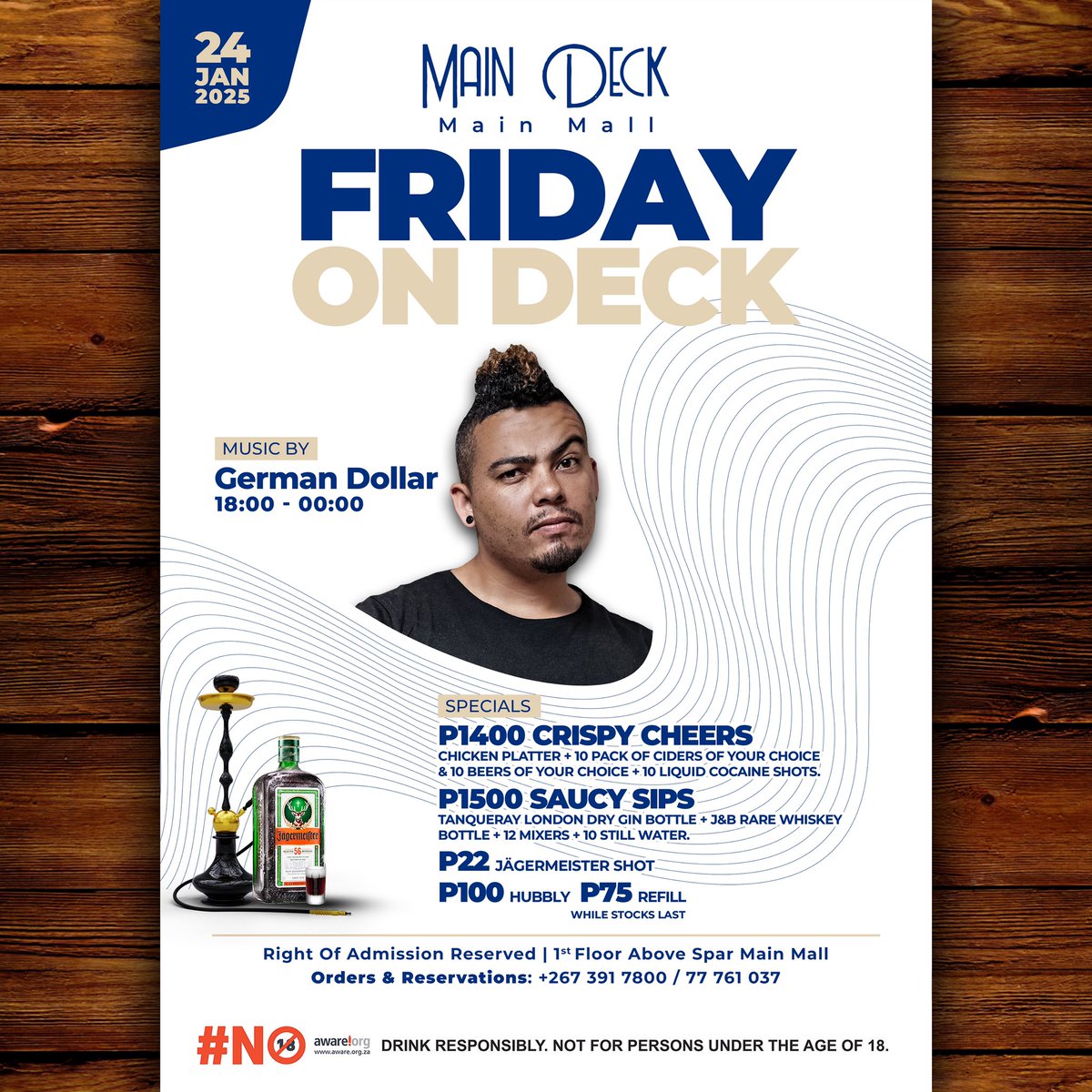 German_Dollar's tweet photo. Weekend Plan π
Friday On Deck at Main Deck Main Mall
Soulistic Saturdays at Rhapsody's Phakalane
#maindeckbotswana
#rhapsodysphakalane https://t.co/kRV23sNkQq