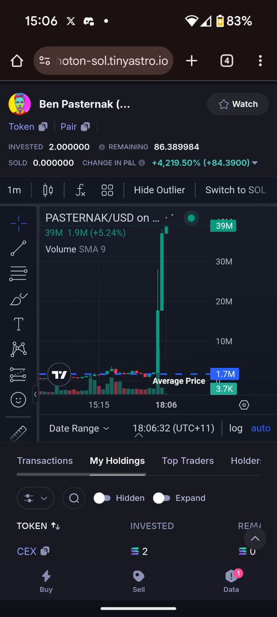 ImGroot66's tweet photo. From the same guy who gave you  $PASTERNAK @ 1.4M and my @JirasanOfficial at 750k so i recommend you to check the app https://t.co/3X57W0gELT