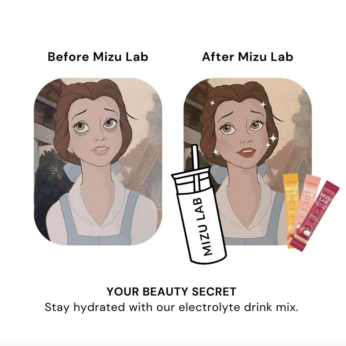 Your beauty secret? Try Mizu Lab drink mixes! 🤩❤️