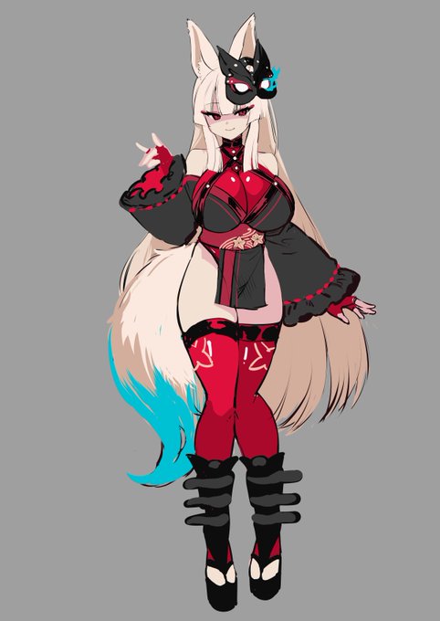 【創作】ボンテージ・キモノを着たノロイフォックス