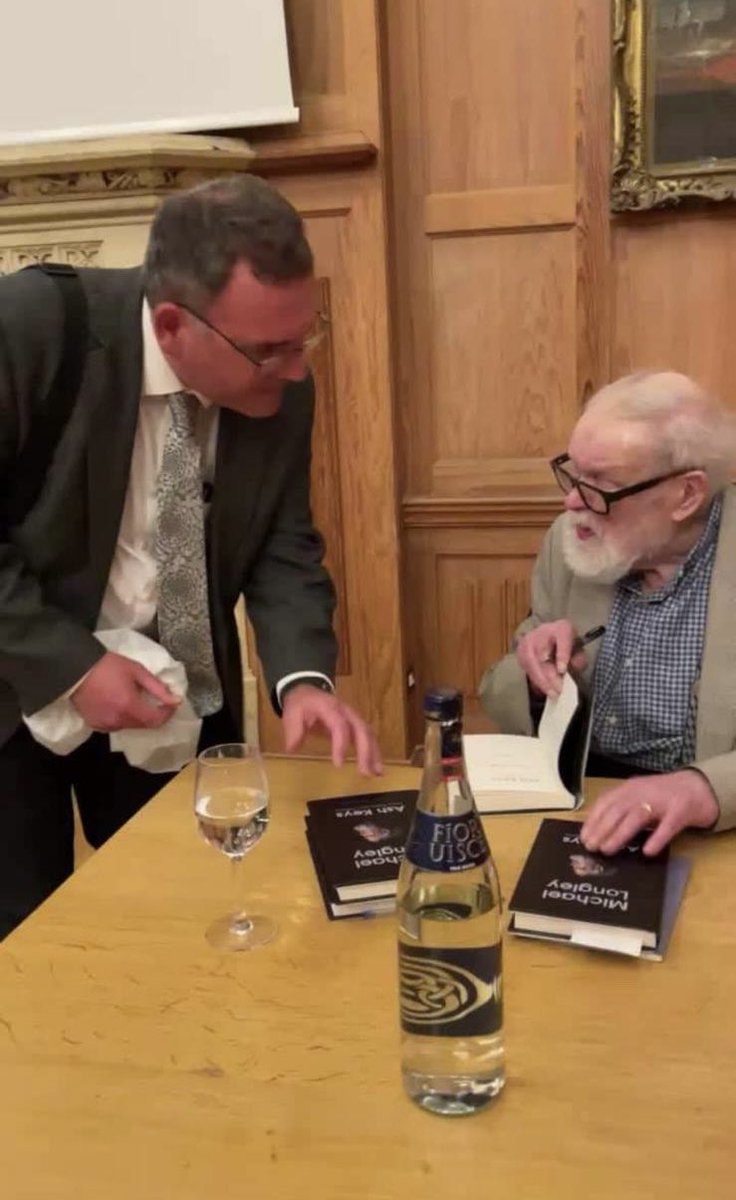 Abbey_CBS's tweet photo. The Abbey Grammar is deeply saddened to learn of the recent passing of Michael Longley. As an artistic director of the Arts Council Michael was instrumental in setting up the Writers- in- Schools programme to narrow the distance between the author and his/ her work. Recognised as one of the greatest poets of his generation, not only nationally but internationally, Michael was kind enough to gift Abbey Press ( the school’s own publishing house) with two special books: ‘ Broken Dishes’ and ‘Out of the Cold.’ A frequent visitor to the Abbey, we are grateful for Michael’s enthusiasm, energy and expertise as he carried his poetry to readers, young and old. Rest in peace, Michael!