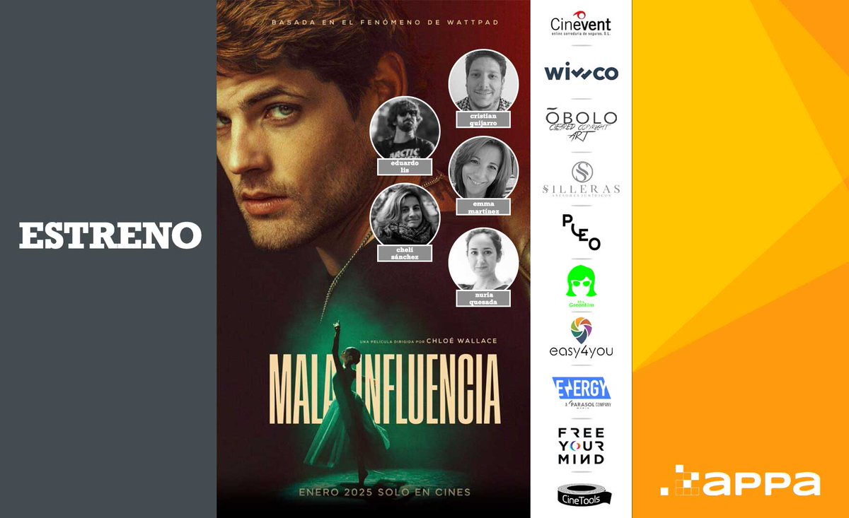 🔊 Hoy se estrena la película "Mala influencia", de Chloé Wallace

👉 La película ha contado con la participación de nuestros socios Cristian Guijarro (Director de producción), Eduardo Lis (Jefe de producción), Adrián Ferrer (Coordinador de producción), Emma Martínez (Controller)