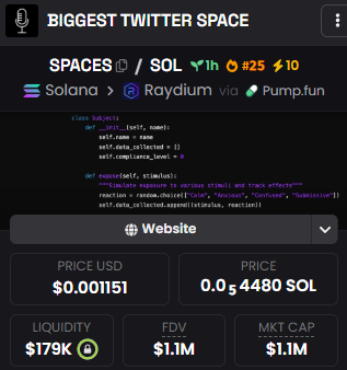 w1zar9's tweet photo. Number 25 on dex rank 

@JoinTheSpaces 

Ca: 9bwYaX2AT5srmj93QFaw7Uhm4knc1S2LtWvX7rVipump https://t.co/MH5z5oDHDN
