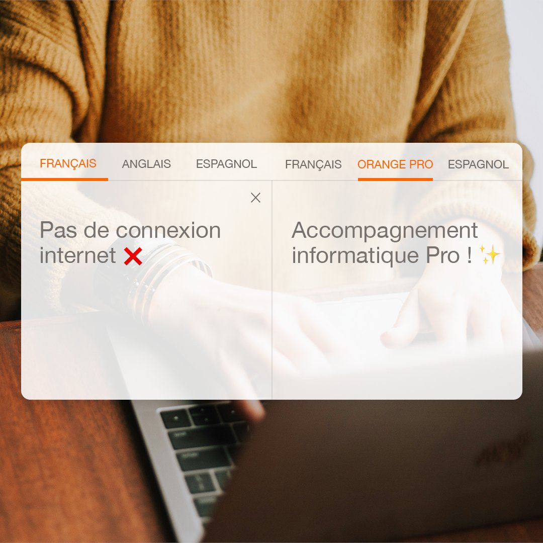 Ne laissez pas les problèmes informatiques ralentir votre entreprise ! 

Avec l’offre Accompagnement Informatique Pro, concentrez-vous sur l'essentiel 🤝 ➡️ oran.ge/4jsv7RO