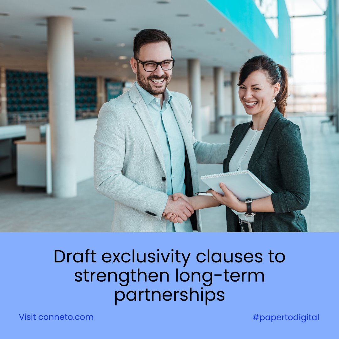 Conneto_Hub's tweet image. Loyalty matters in partnerships. 🤝

Exclusivity clauses keep your partners from working with competitors, protecting your business.

Draft contracts with Conneto—Try it for free today.

#ContractTips #ExclusivityClause