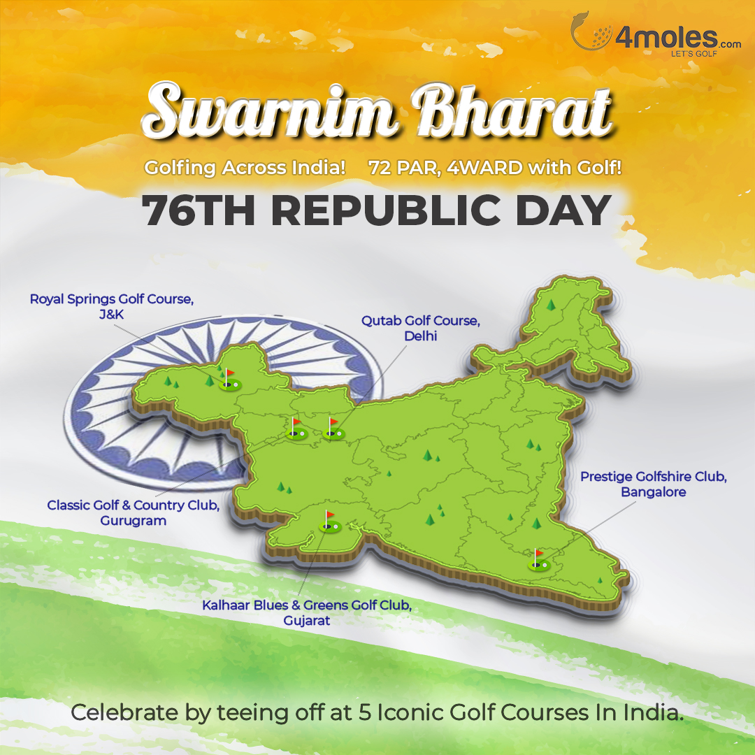 4molesLetsGolf's tweet image. Celebrate the 76TH REPUBLIC DAY by exploring 5 ICONIC GOLF COURSES ACROSS INDIA!

⛳Ready to play? 4moles.com/golf-courses/b…

#RepublicDay #GolfIndia #TeeOff #GolfAddict #GolfVibes #IndianGolf #GolfLife #TeeTime #CelebrateIndia #GolfingNation #GolfCourses #GolfLovers #SwarnimBharat