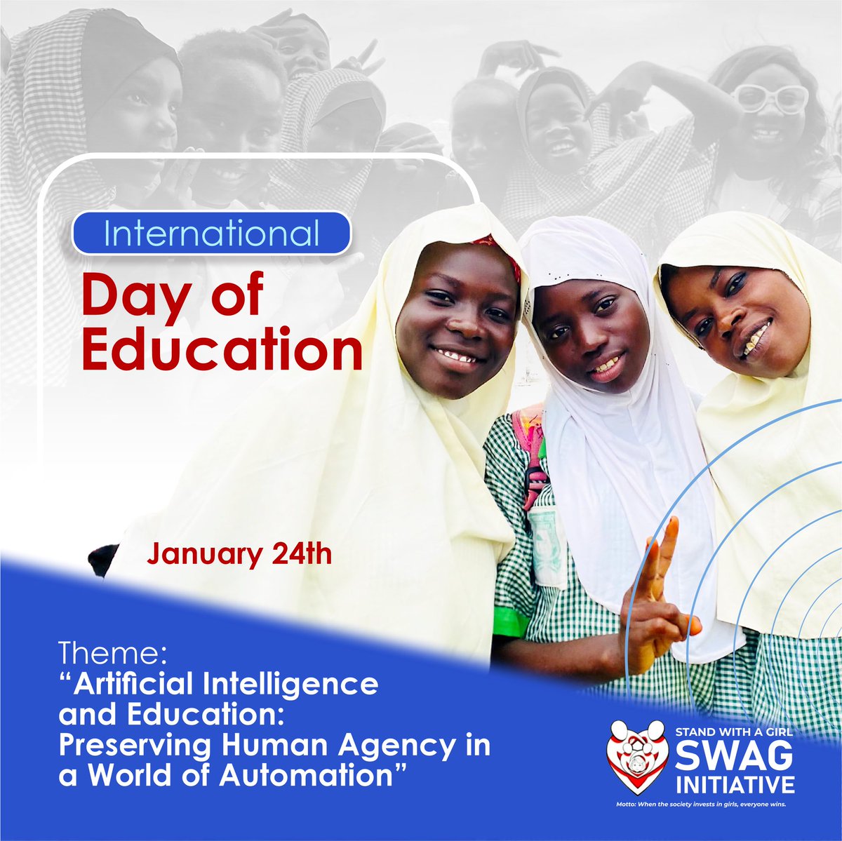 swag_initiative's tweet photo. Happy International Day of Education. 

At @swag_initiative, we celebrate the power of education to empower human potential, especially in a world where automation is on the rise. 

Our #SWAGEP project is empowering Internally Displaced Girls in Nigeria to become creative….👇🏾 https://t.co/PHNJQhpqpY