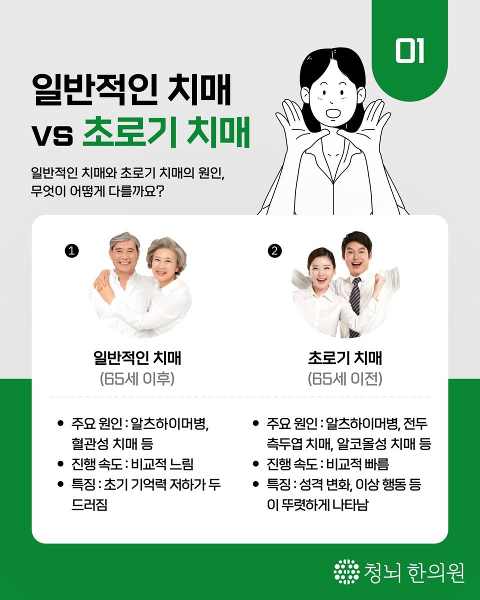cleclinic's tweet photo. #초로기치매 #젊은치매
젊다고 방심은 금물!
‘초로기 치매’를 아시나요?

📌더 자세하고 다양한 이야기가 궁금하다면
청뇌한의원 공식 유튜브 채널
𝗬𝗢𝗨𝗧𝗨𝗕𝗘📺 청뇌와 함께하는 치매이야기
https://t.co/FrcsX93UDg https://t.co/Abqgfd9Bky