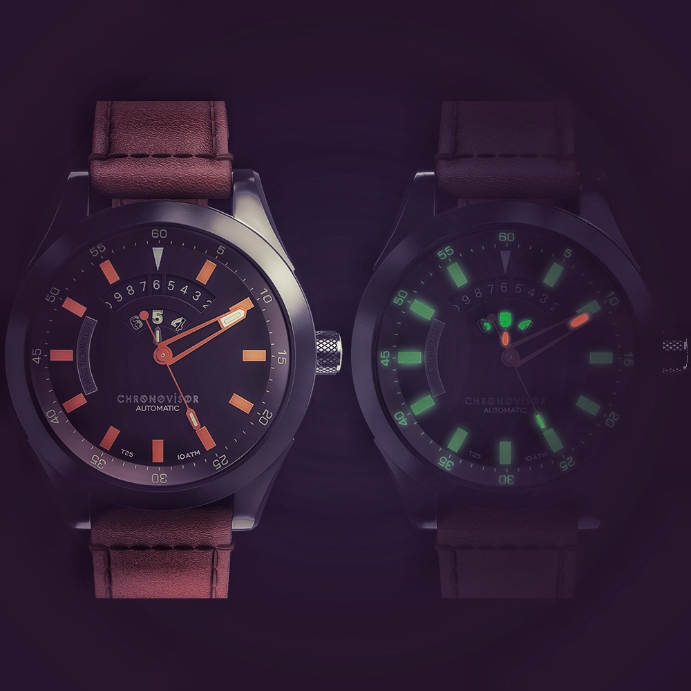 Inspired by a myriad of stars.
Engineered by cosmic ingenuity.
All Chronovisor watches are engineered with self-powered gas tubes for perfect nighttime readability.
For more visit chronovisor.ch